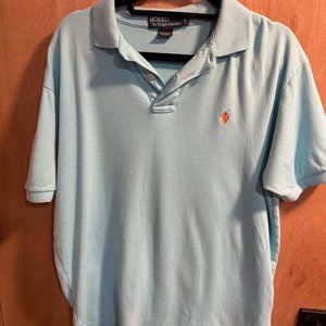 Polo Ralph Lauren Polo Shirt Mens Medium Blue Short Sleeve